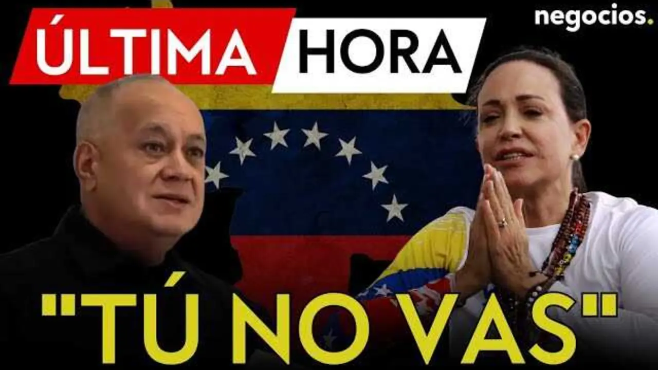 Diosdado Cabello durante una intervenci&oacute;n p&uacute;blica reciente, imagen que ilustra la tensi&oacute;n pol&iacute;tica en Venezuela reflejada en sus declaraciones hacia Mar&iacute;a Corina Machado.<br>                        <br>                        <br>                        <br>                      