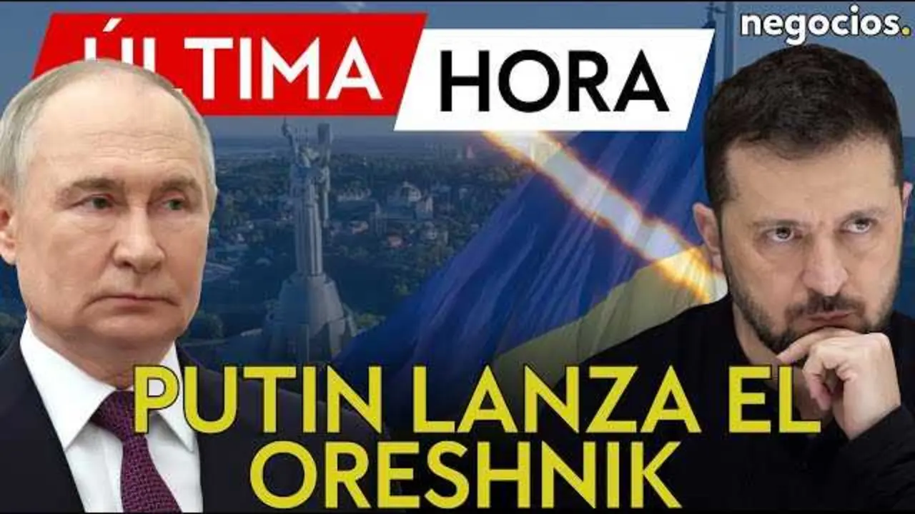 Imagen del misil Oreshnik durante su lanzamiento en contexto militar<br>                        <br>                        <br>                        <br>                      