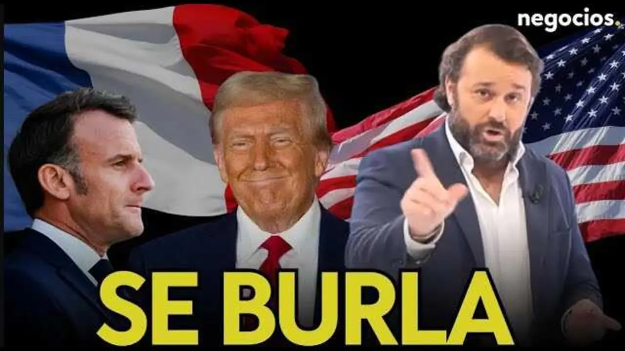 Fotograf&iacute;a del presidente Donald Trump durante rueda de prensa, con Francia y Europa en el trasfondo de la controversia diplom&aacute;tica.<br>                        <br>                        <br>                        <br>                      