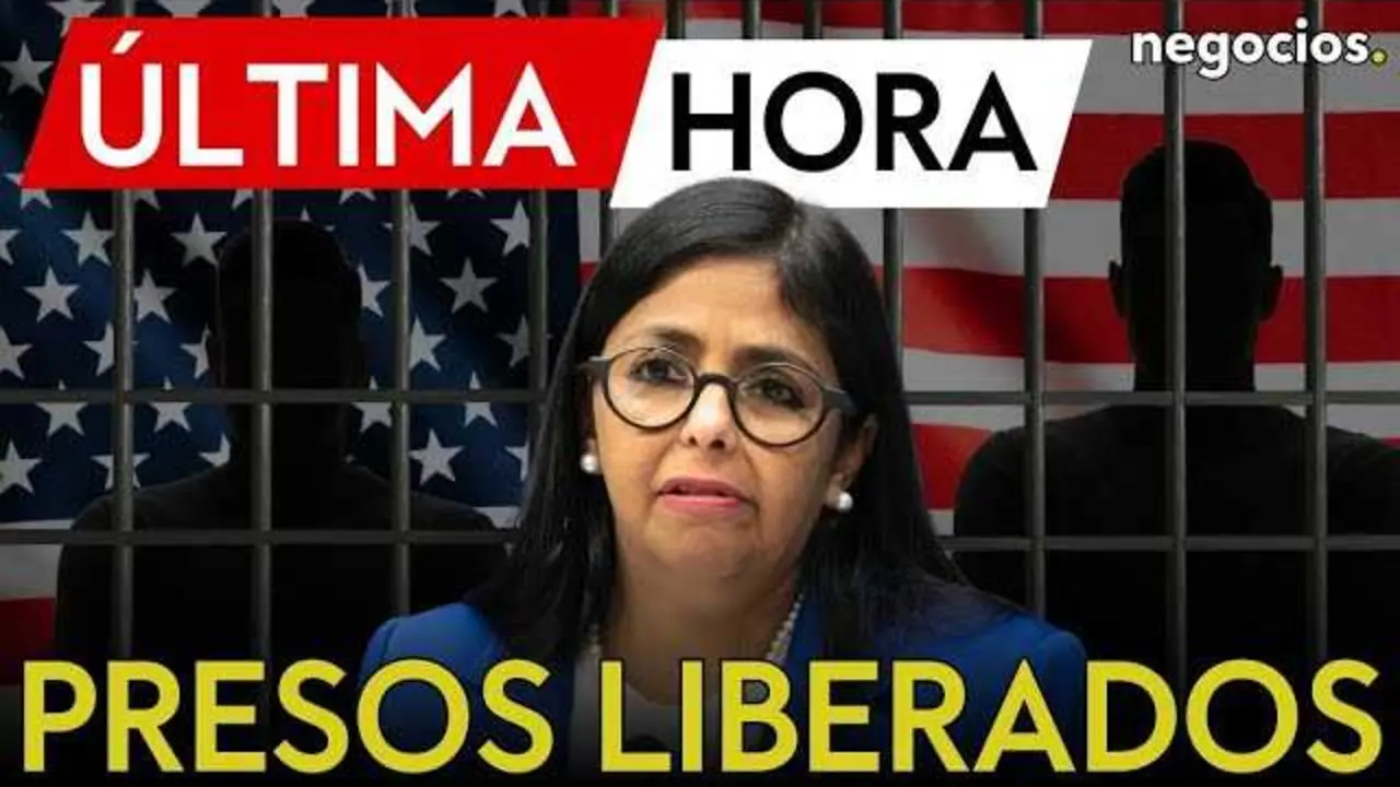 Captura de pantalla del v&iacute;deo de Negocios TV donde se anuncia la liberaci&oacute;n de ciudadanos estadounidenses detenidos en Venezuela.<br>                        <br>                        <br>                        <br>                      