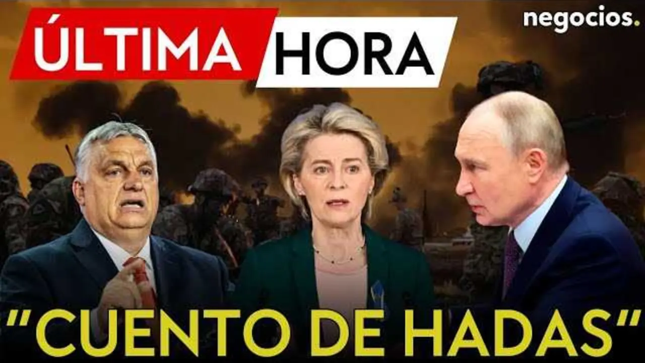 Retrato de Viktor Orb&aacute;n durante una entrevista, acompa&ntilde;ado del logo de Negocios TV.<br>                        <br>                        <br>                        <br>                      