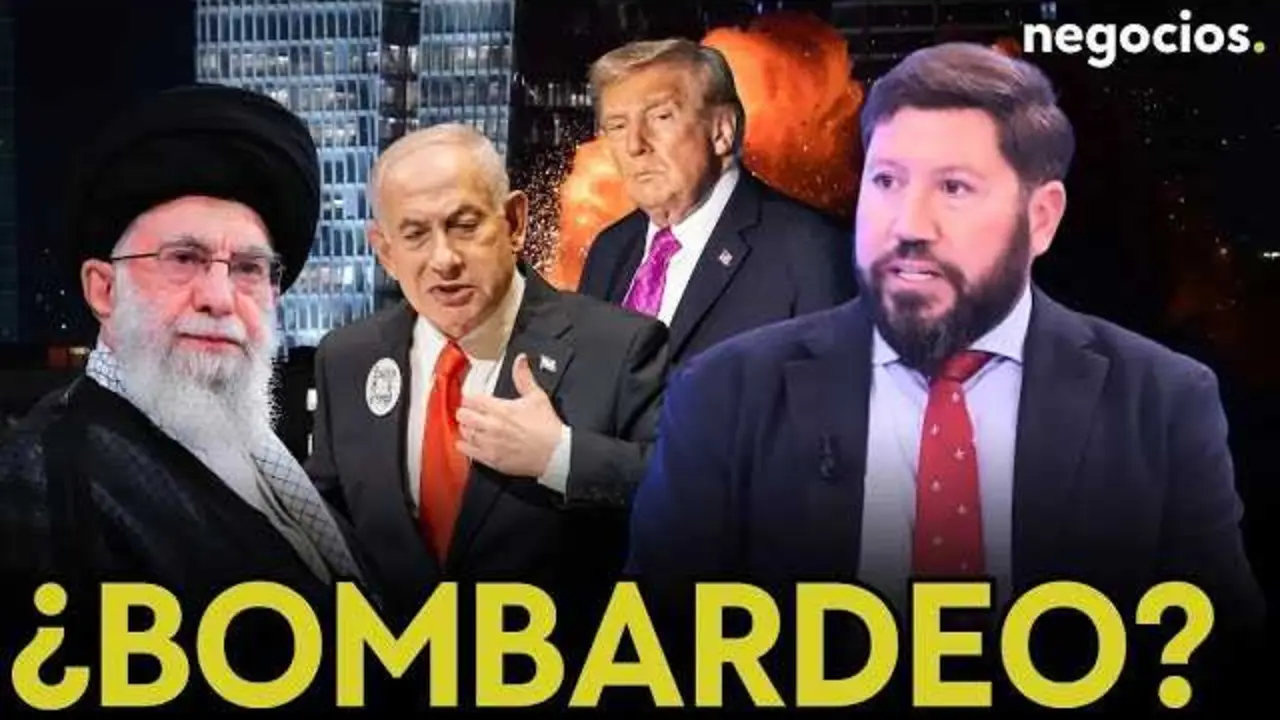 Captura del v&iacute;deo de Negocios TV que analiza la escalada de tensiones geopol&iacute;ticas en Medio Oriente, Venezuela y Groenlandia, destacando la amenaza iran&iacute; contra instalaciones estadounidenses e israel&iacute;es.<br>                        <br>                        <br>                        <br>                      