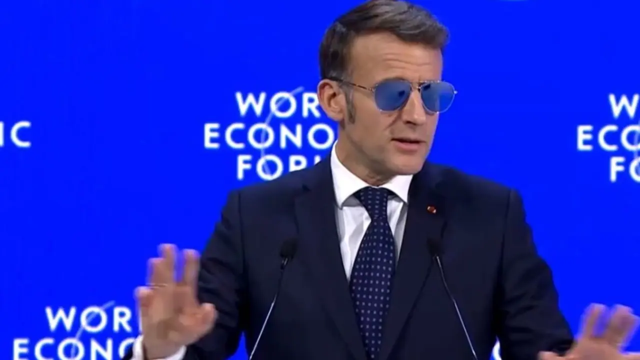 Las gafas de aviador de Macron en Davos disparan la marca de lujo francesa Henry Jullien