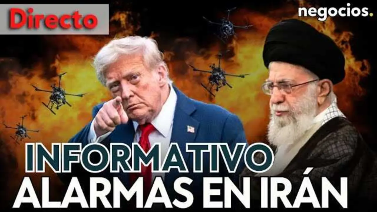 Imagen que muestra un drone militar iran&iacute; sobre un fondo que insin&uacute;a tensiones geopol&iacute;ticas en Oriente Medio.<br>                        <br>                        <br>                        <br>                      