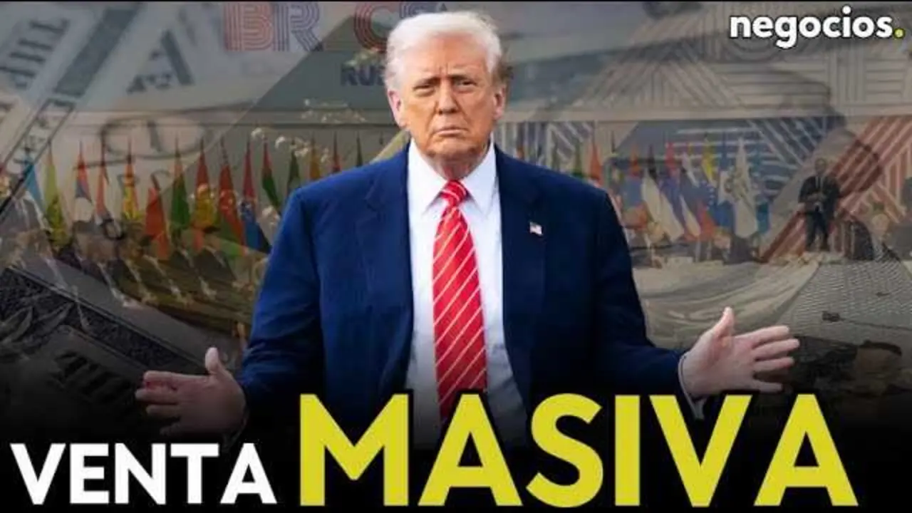 Gr&aacute;fico ilustrativo de la ca&iacute;da en la tenencia de bonos de EEUU por parte de pa&iacute;ses BRICS, con referencia al aumento del oro como reserva.<br>                        <br>                        <br>                        <br>                      