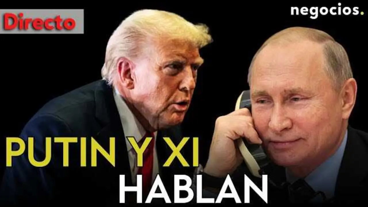 Imagen representativa de la videoconferencia entre Vladimir Putin y Xi Jinping, mostrando a ambos l&iacute;deres en sus discursos.<br>                        <br>                        <br>                        <br>                      