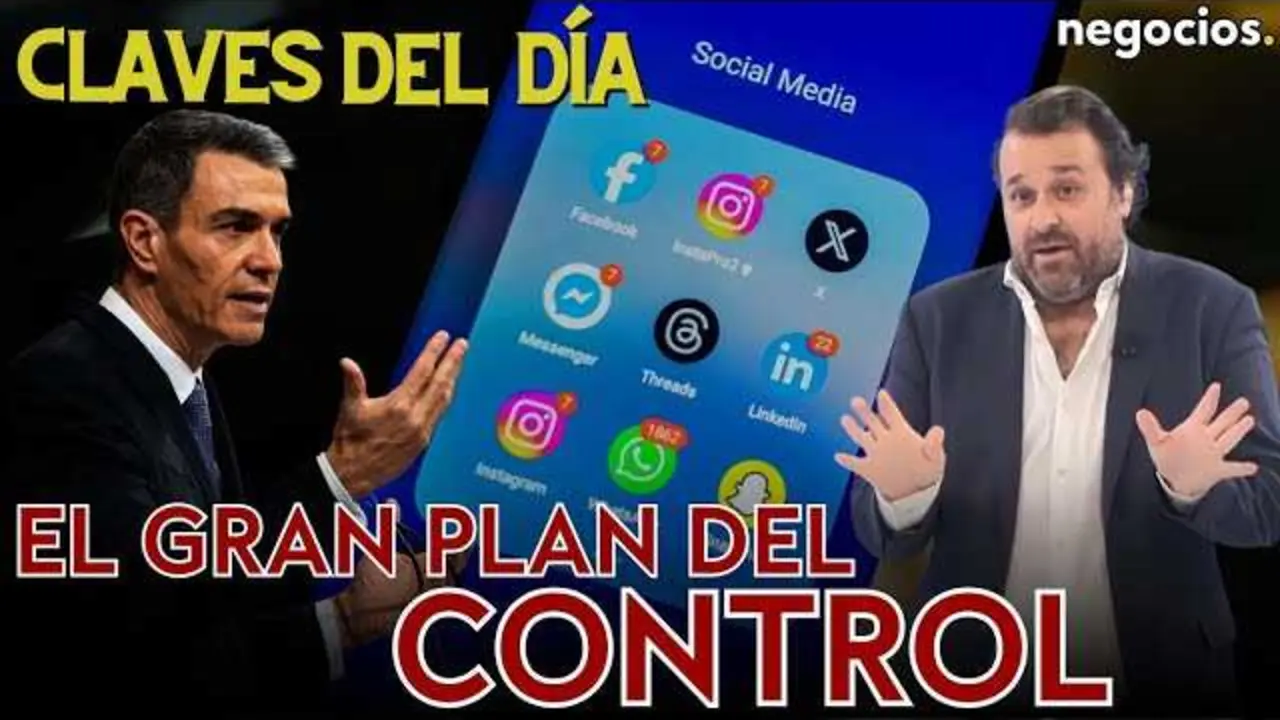 Portada del v&iacute;deo 'El gran plan del control, el nuevo mundo nuclear y jaque mate de la IA' con gr&aacute;ficos alusivos a temas tecnol&oacute;gicos y geopol&iacute;ticos.<br>                        <br>                        <br>                        <br>                      