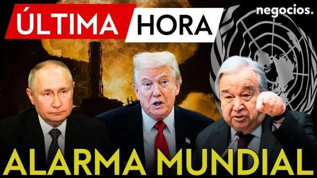 Ant&oacute;nio Guterres, secretario general de la ONU, en conferencia de prensa alertando sobre la expiraci&oacute;n del tratado nuclear New START.<br>                        <br>                        <br>                        <br>                      