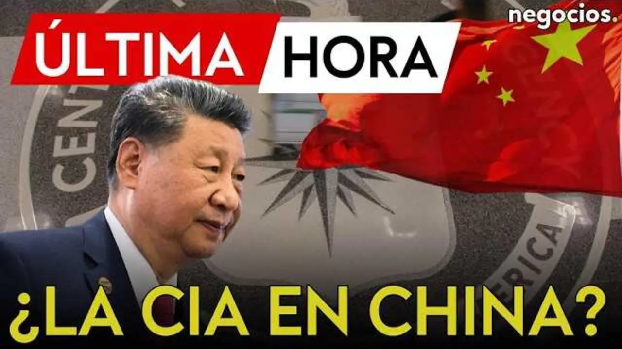 Captura del video difundido por la CIA dirigido a posibles informantes chinos, con el logo oficial de Negocios TV en la esquina.<br>                        <br>                        <br>                        <br>                      
