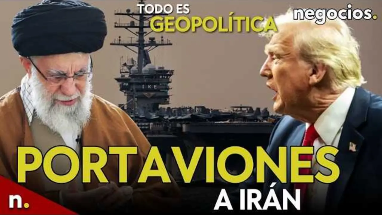 Imagen del portaaviones USS Gerald Ford en alta mar, s&iacute;mbolo del poder militar estadounidense en el contexto geopol&iacute;tico actual.<br>                        <br>                        <br>                        <br>                      