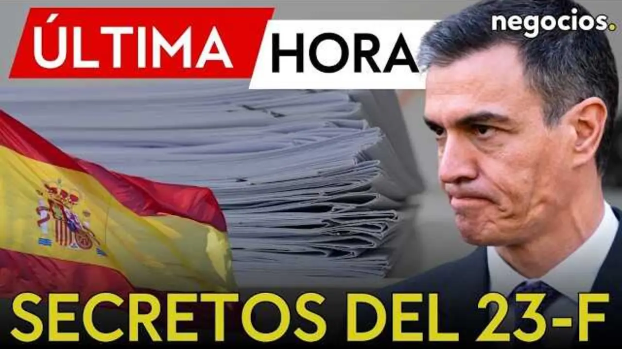 Pedro S&aacute;nchez en rueda de prensa anunciando la desclasificaci&oacute;n de documentos del 23-F<br>                        <br>                        <br>                        <br>                      