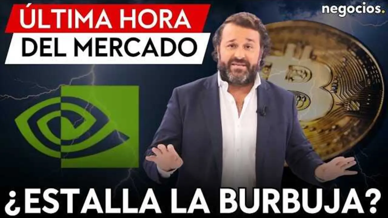 Miniatura del v&iacute;deo de Negocios TV donde se analizan las noticias del mercado: Bitcoin, Nvidia y Europa en tensi&oacute;n comercial.<br>                        <br>                        <br>                        <br>                      