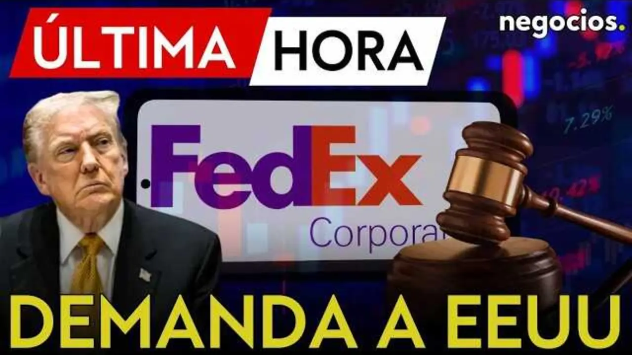 Captura oficial del v&iacute;deo donde se aborda la entrada en vigor del arancel del 10% y la demanda presentada por FedEx contra el Gobierno estadounidense.<br>                        <br>                        <br>                        <br>                      