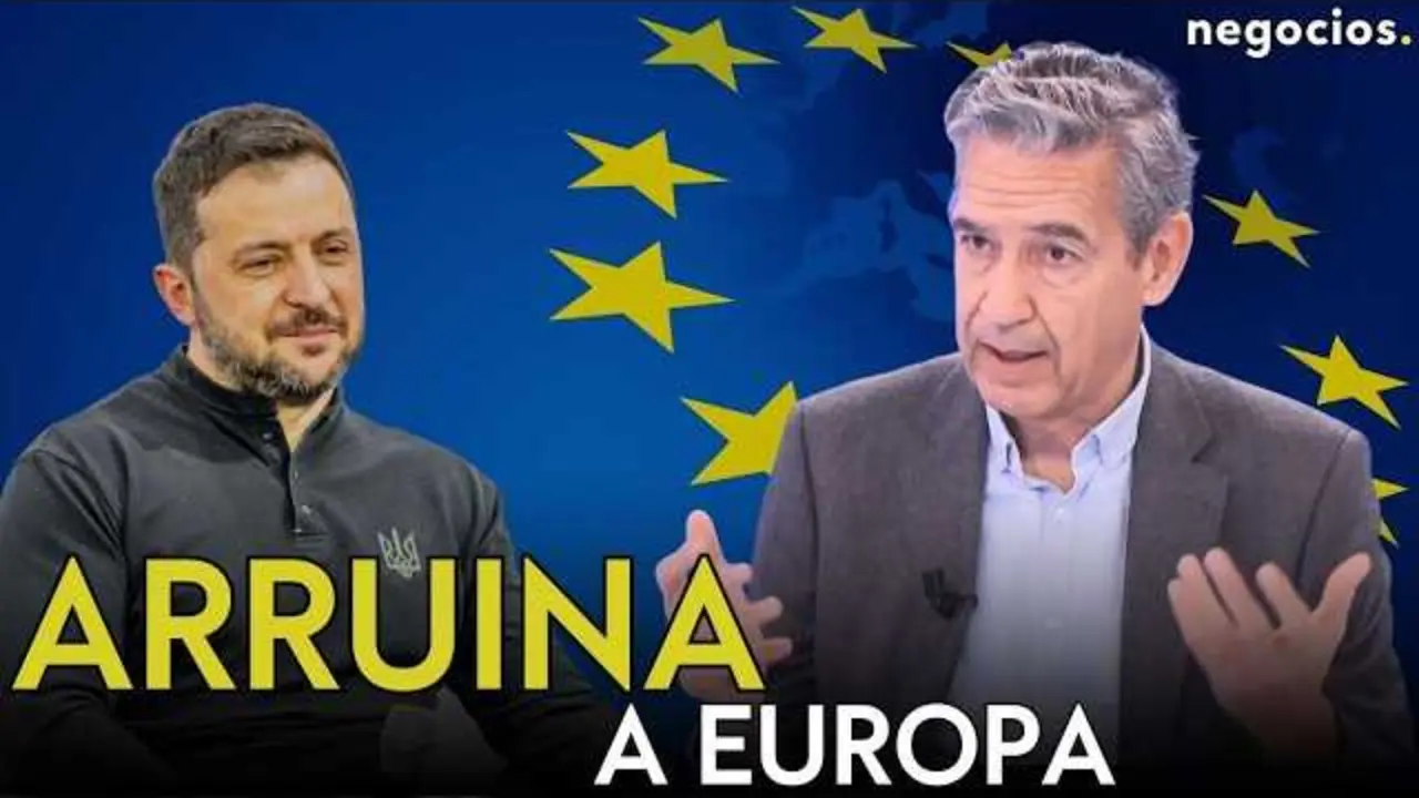 Captura del an&aacute;lisis en Negocios TV con Juan Antonio de Castro hablando sobre la crisis econ&oacute;mica y pol&iacute;tica derivada del conflicto en Ucrania<br>                        <br>                        <br>                        <br>                      