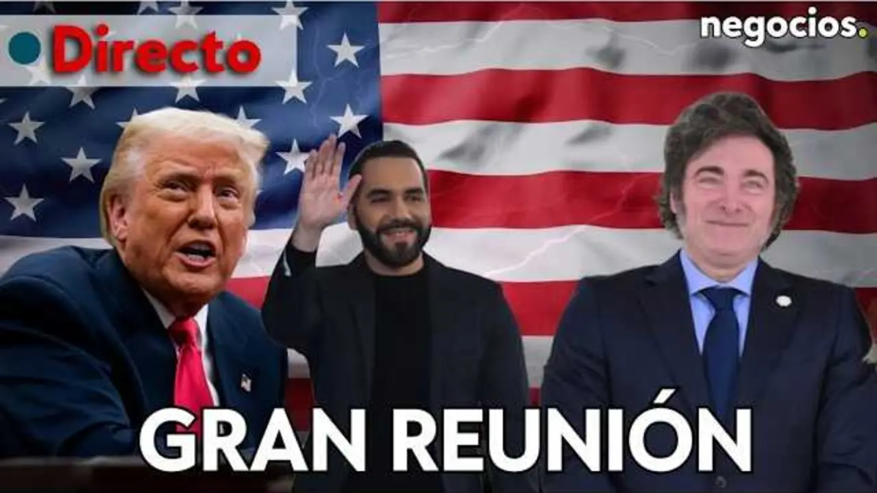 Fotograf&iacute;a del encuentro en directo durante la cumbre 'Escudo de las Am&eacute;ricas', con Donald Trump, Nayib Bukele y Javier Milei como protagonistas.<br>                        <br>                        <br>                        <br>                      