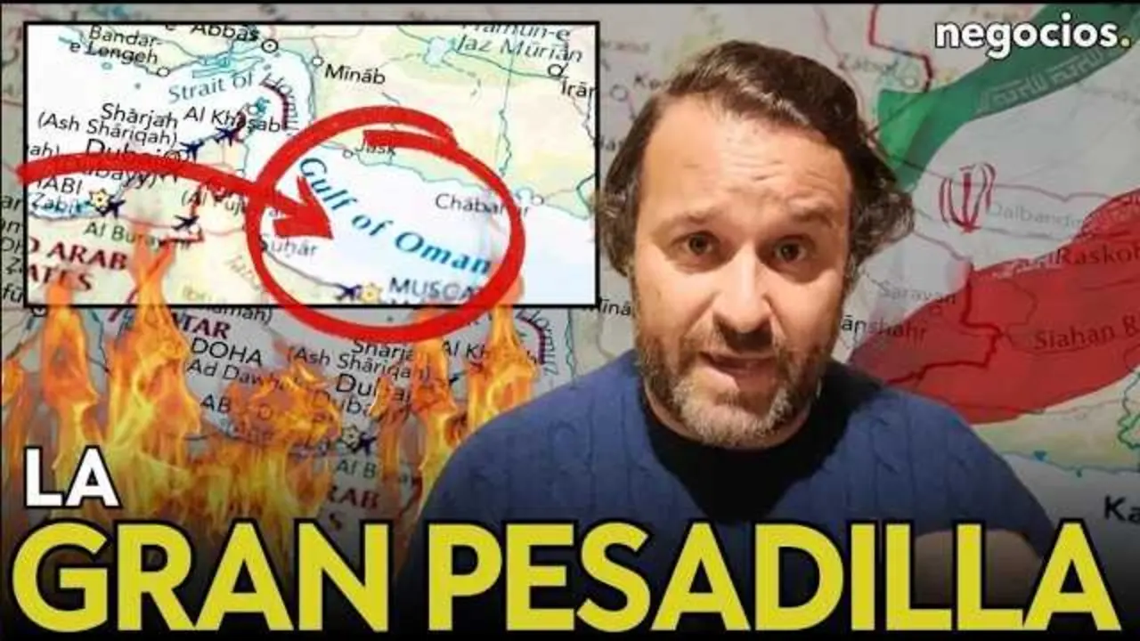 Vista a&eacute;rea del estrecho de Ormuz, ruta mar&iacute;tima estrat&eacute;gica para el transporte del petr&oacute;leo mundial.<br>                        <br>                        <br>                        <br>                      