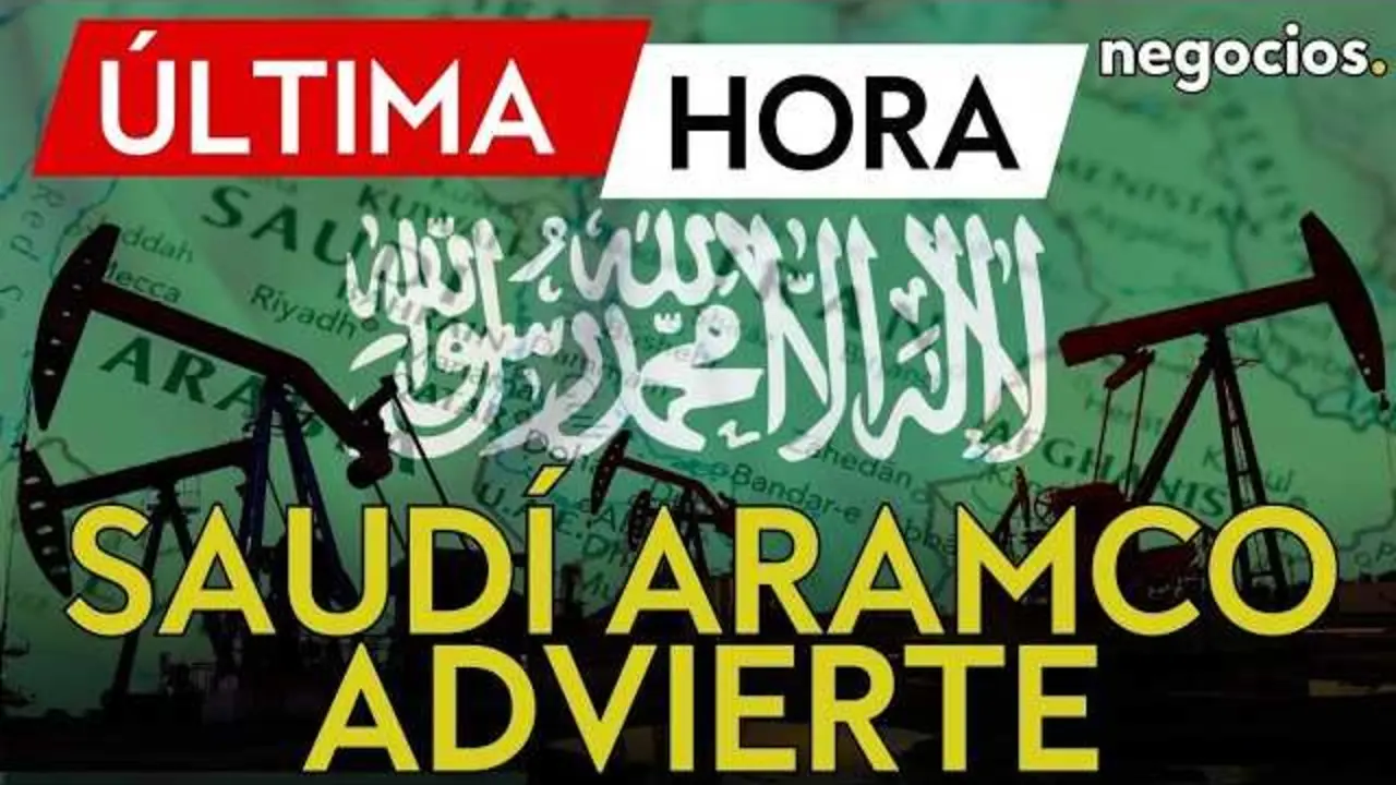 Thumbnail del v&iacute;deo de Negocios TV que muestra el logo de Saudi Aramco y un mapa del estrecho de Ormuz.<br>                        <br>                        <br>                        <br>                      