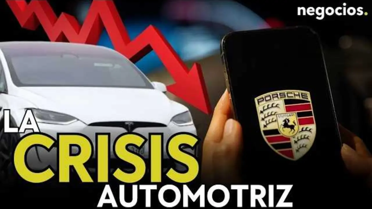 Imagen del video original de Negocios TV mostrando la industria automotriz en un contexto de crisis.<br>                        <br>                        <br>                        <br>                      