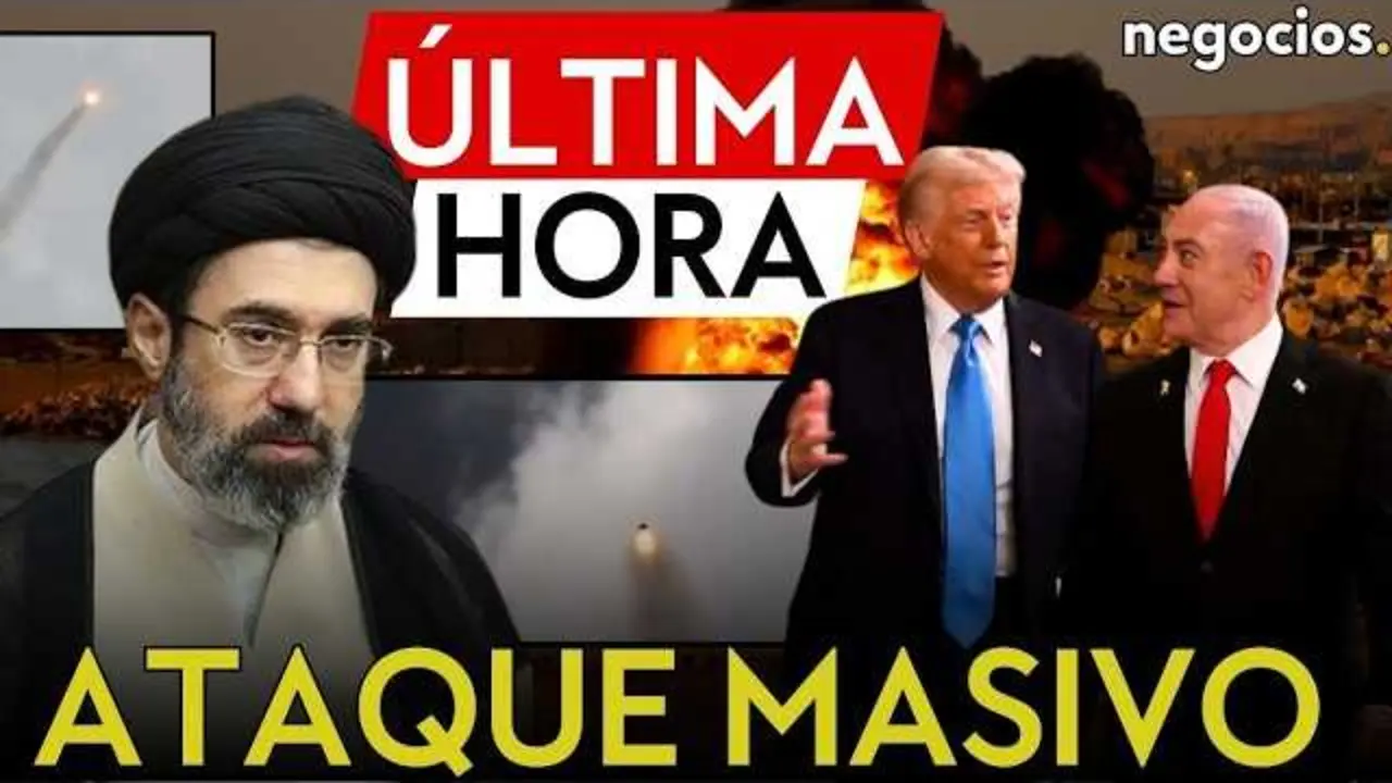 Columna de humo negro elev&aacute;ndose sobre Tel Aviv tras ataque con misiles iran&iacute;es<br>                        <br>                        <br>                        <br>                      