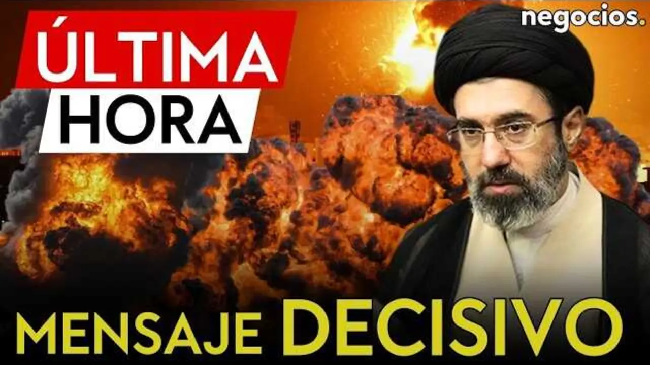 Mojtaba Jamenei durante una declaraci&oacute;n p&uacute;blica reciente, en el contexto del conflicto en Oriente Medio.<br>                        <br>                        <br>                        <br>                      