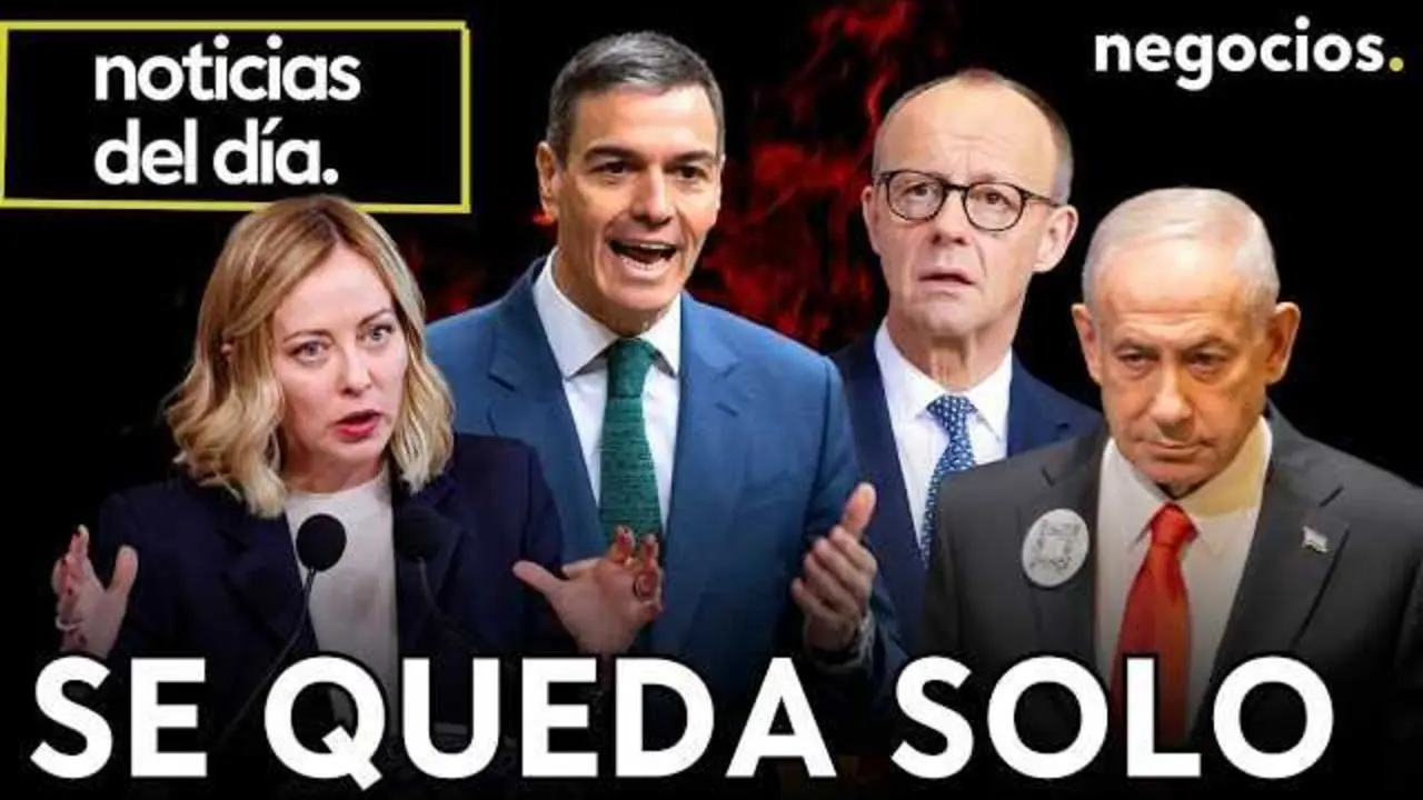 Captura de pantalla del v&iacute;deo con el t&iacute;tulo 'NOTICIAS DEL D&Iacute;A: Las sorpresas de Ir&aacute;n, la presi&oacute;n de Pakist&aacute;n en la tregua y S&aacute;nchez se queda solo' emitido por Negocios TV.<br>                        <br>                        <br>                        <br>                      