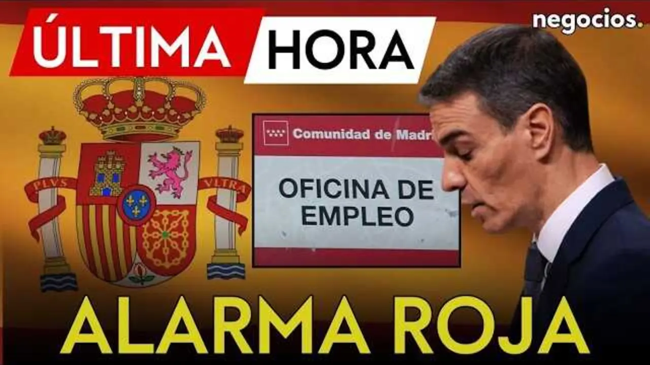 Gr&aacute;fica ilustrativa del desempleo en Espa&ntilde;a con cifras al alza, reflejando la p&eacute;rdida de empleo y el aumento del paro.<br>                        <br>                        <br>                        <br>                      