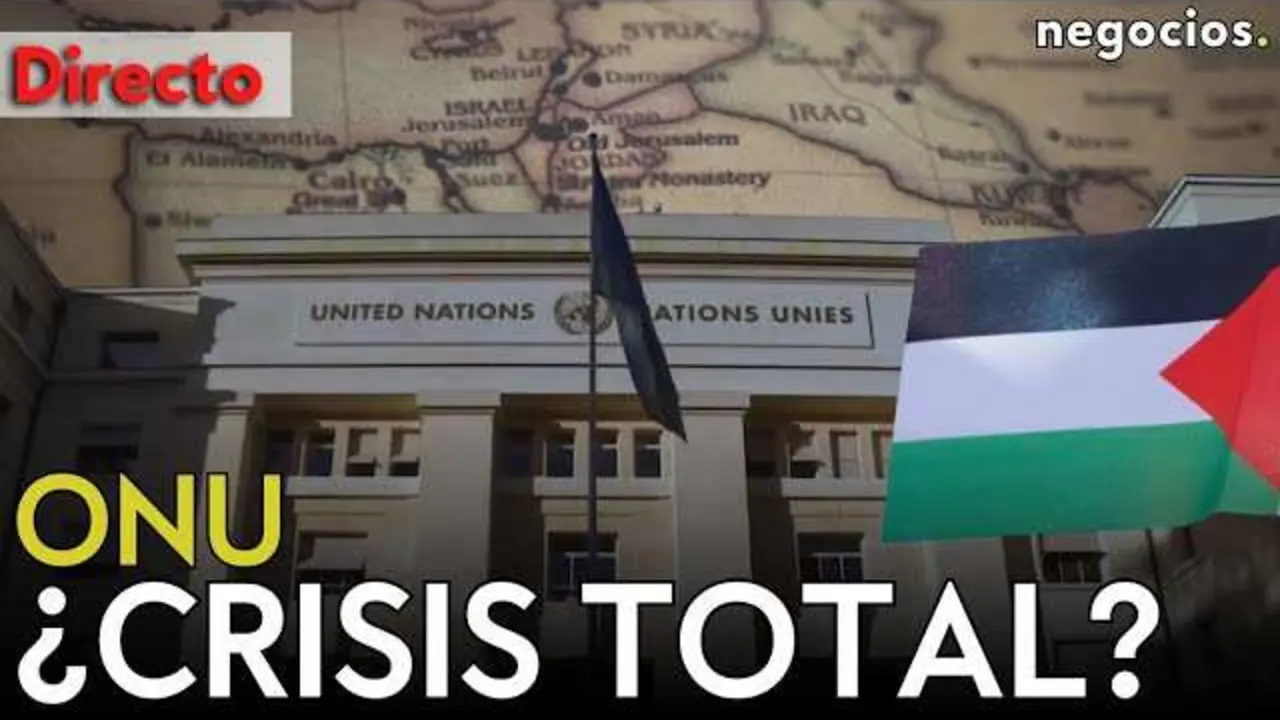 Pantallazo del directo de Negocios TV sobre la sesi&oacute;n del Consejo de Seguridad de la ONU tratando la crisis en Gaza y Oriente Medio.<br>                        <br>                        <br>                        <br>                      