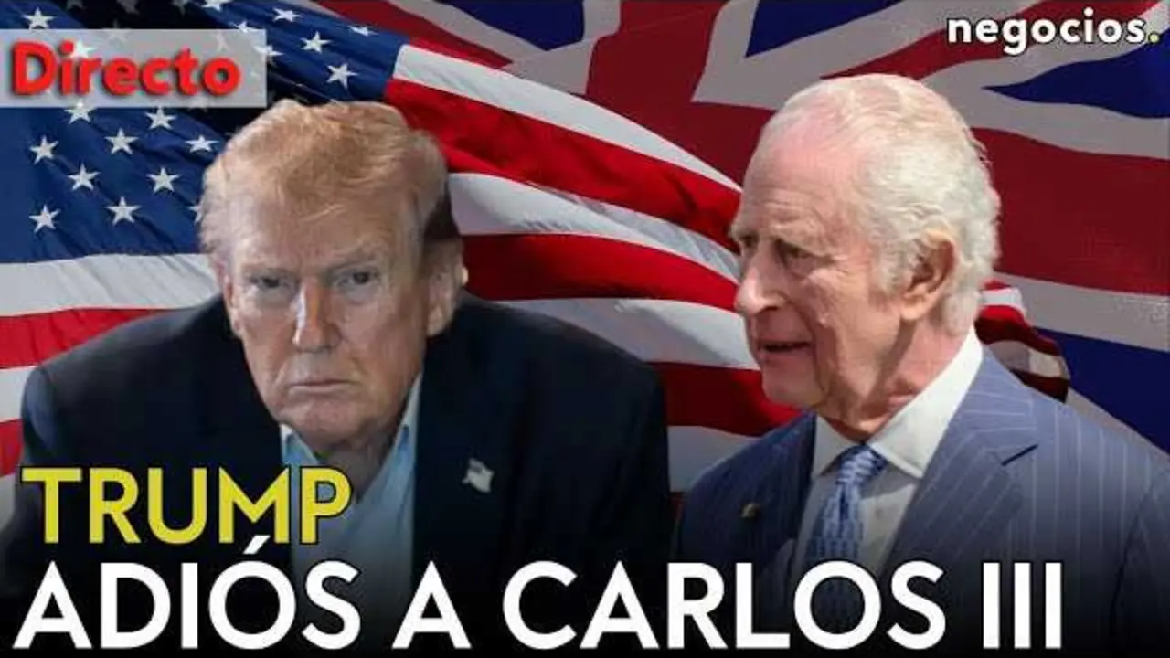 El expresidente Donald Trump despidiendo al Rey Carlos III durante su hist&oacute;rica visita a Estados Unidos.<br>                        <br>                        <br>                        <br>                      