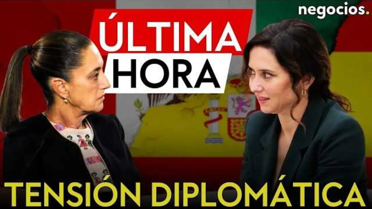 Claudia Sheinbaum durante un acto oficial haciendo declaraciones que generan pol&eacute;mica en el contexto de la visita de Isabel D&iacute;az Ayuso a M&eacute;xico<br>                        <br>                        <br>                        <br>                      