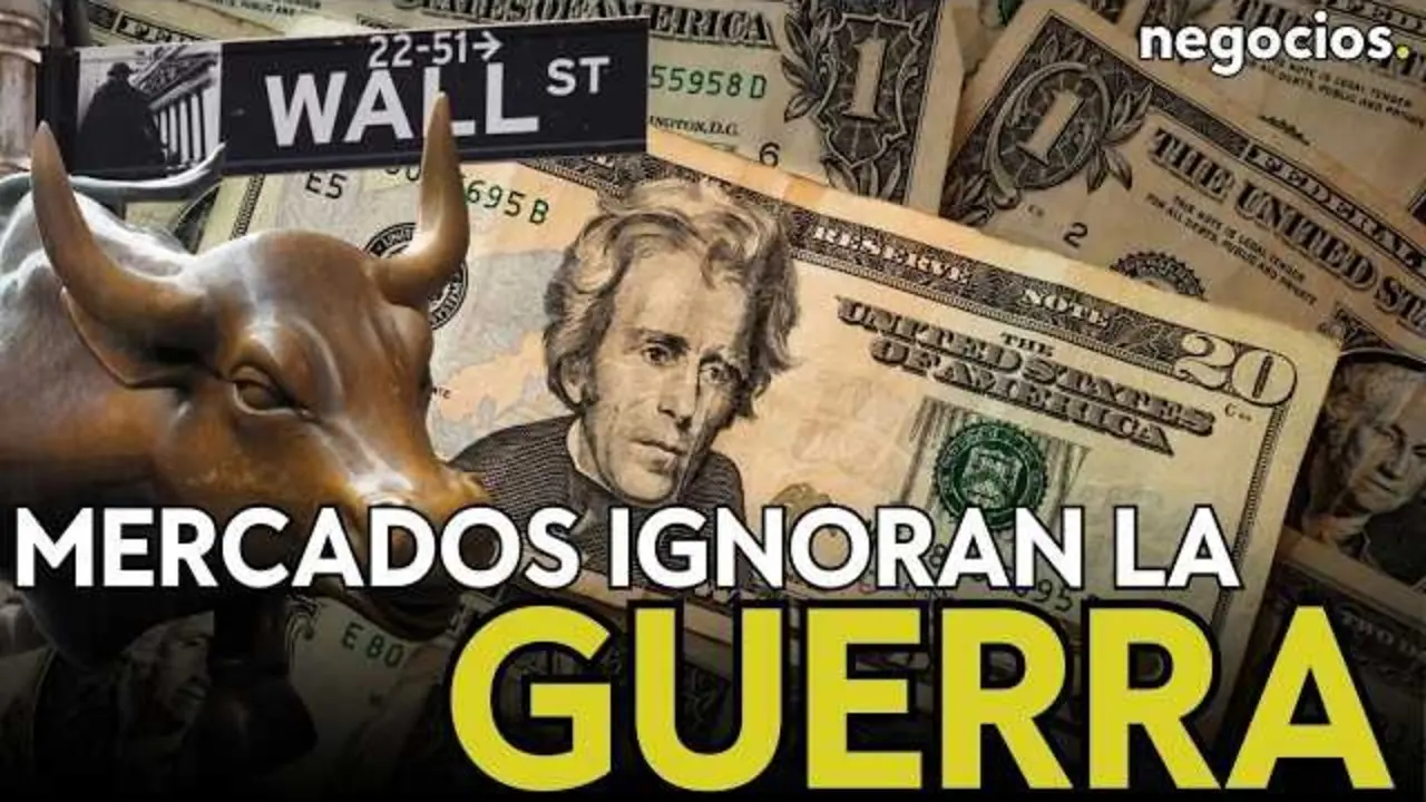 Gr&aacute;fico del &iacute;ndice Nasdaq con subida significativa mientras al fondo se simboliza la tensi&oacute;n geopol&iacute;tica en el Estrecho de Ormuz.<br>                        <br>                        <br>                        <br>                      