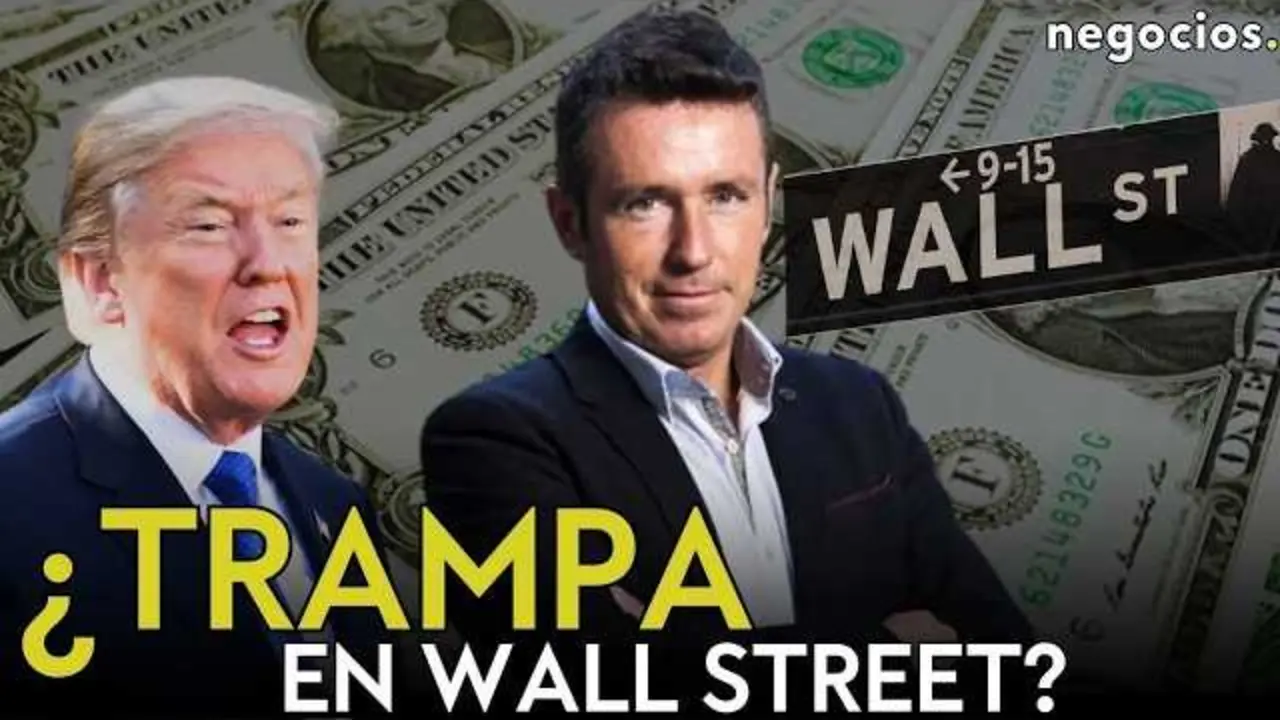 Captura del v&iacute;deo donde Alberto Iturralde expone su an&aacute;lisis sobre la bolsa y el papel de Donald Trump en Wall Street.<br>                        <br>                        <br>                        <br>                      