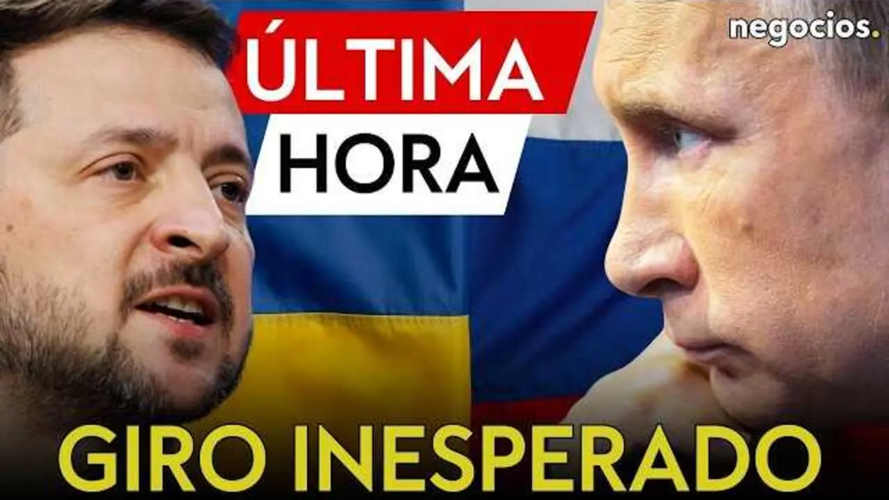 Vlad&iacute;mir Putin y Volodymyr Zelensky, l&iacute;deres enfrentados en el conflicto Rusia-Ucrania, ilustrados en un contexto diplom&aacute;tico.<br>                        <br>                        <br>                        <br>                      