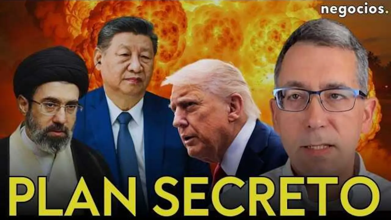 Captura del v&iacute;deo de Negocios TV que muestra a Zigor Aldama durante la entrevista sobre la tensi&oacute;n geopol&iacute;tica entre Ir&aacute;n, China y Estados Unidos.<br>                        <br>                        <br>                        <br>                      