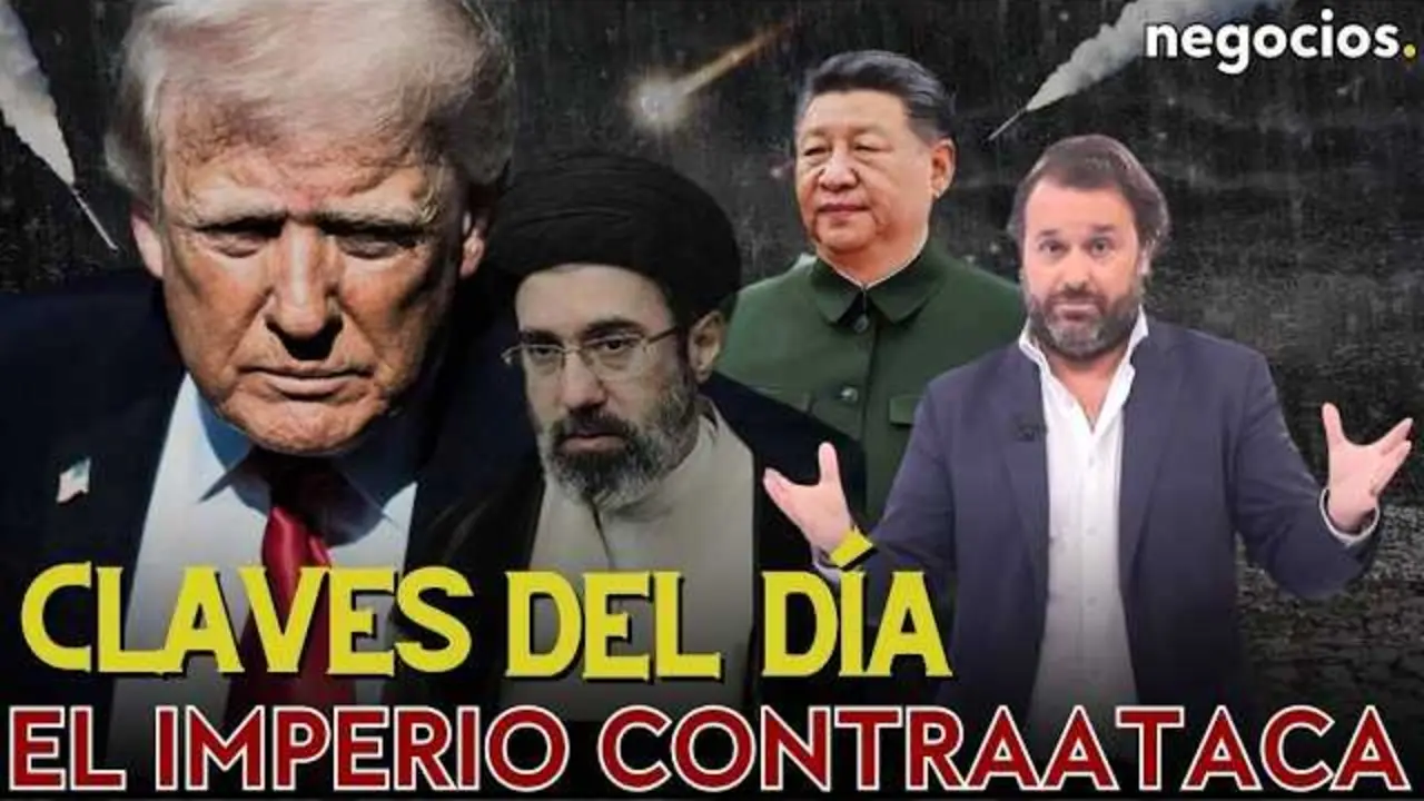 Imagen ilustrativa del canal Negocios TV mostrando una combinaci&oacute;n de Trump, mapa geopol&iacute;tico del Estrecho de Ormuz y un gr&aacute;fico econ&oacute;mico relacionado<br>                        <br>                        <br>                        <br>                      