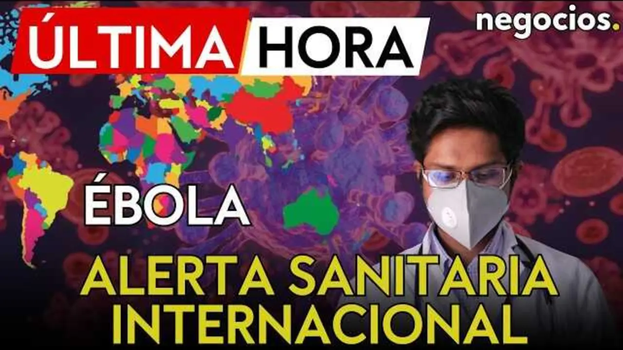 Gr&aacute;fico que muestra la expansi&oacute;n del virus &eacute;bola y zonas afectadas en el &Aacute;frica central, con &eacute;nfasis en la Rep&uacute;blica Democr&aacute;tica del Congo y Uganda.<br>                        <br>                        <br>                        <br>                      