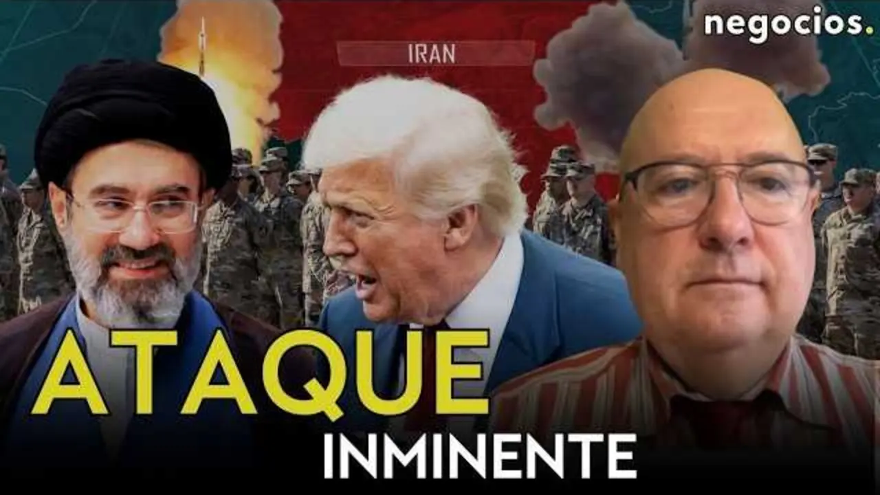 Captura del v&iacute;deo de Negocios TV que analiza la crisis actual en Oriente Medio y los preparativos militares contra Ir&aacute;n.<br>                        <br>                        <br>                        <br>                      