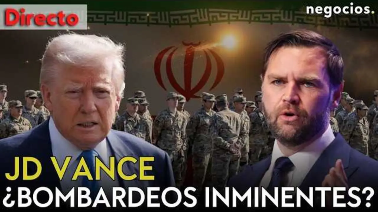 Captura del v&iacute;deo de Negocios TV mostrando a JD Vance durante su discurso en Kansas, 2026.<br>                        <br>                        <br>                        <br>                      