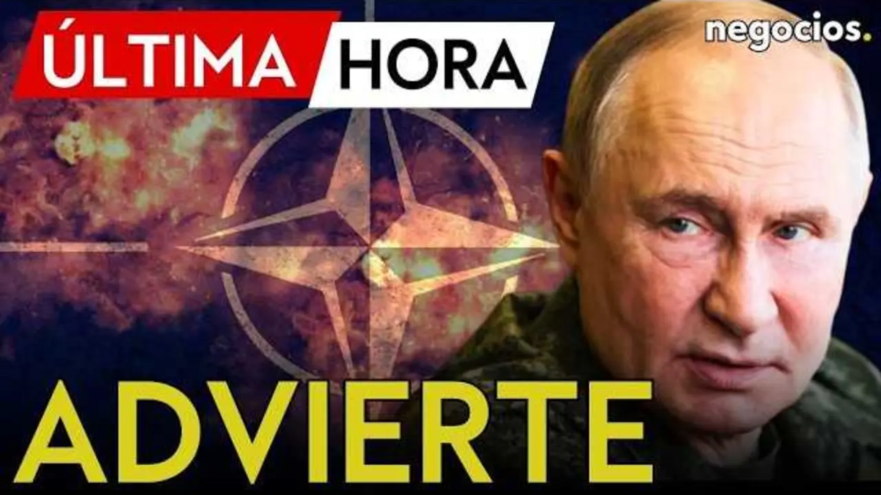 Captura del v&iacute;deo donde se analiza la advertencia rusa sobre el riesgo de choque con la OTAN, emitido por Negocios TV.<br>                        <br>                        <br>                        <br>                      