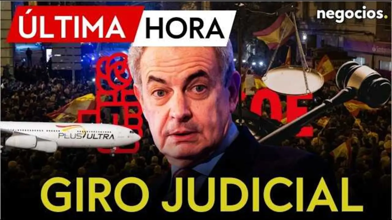 Captura del v&iacute;deo de Negocios TV sobre la investigaci&oacute;n judicial a las hijas de Zapatero en el caso Plus Ultra.<br>                        <br>                        <br>                        <br>                      