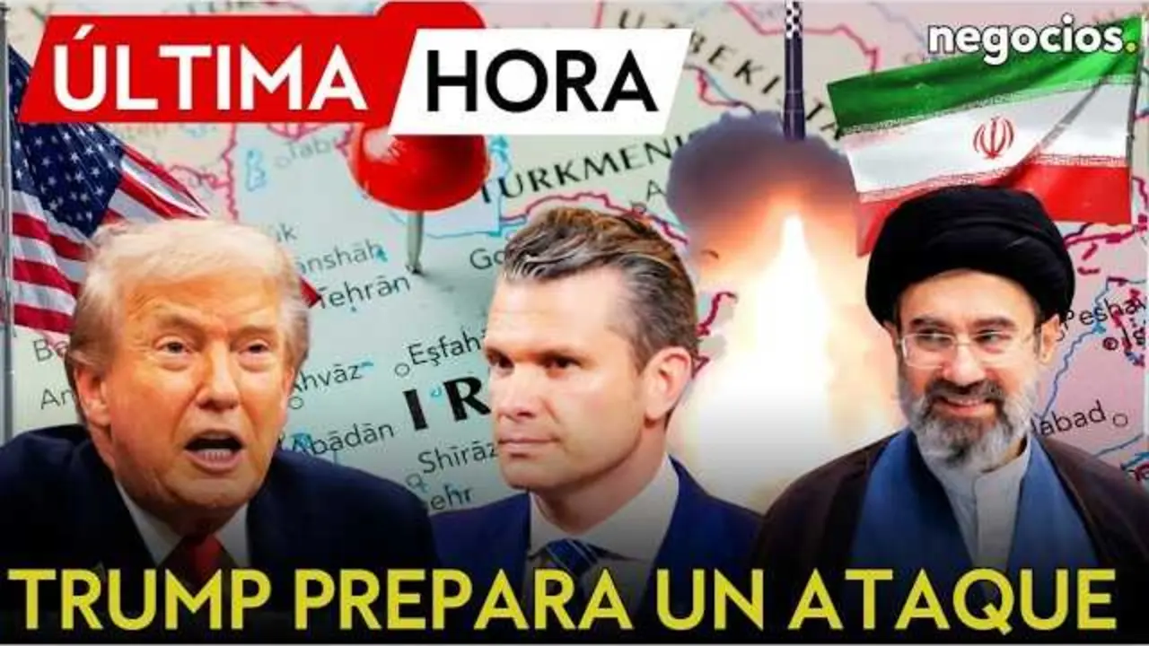 Donald Trump en el Despacho Oval con expresi&oacute;n seria, acompa&ntilde;ado por su equipo de seguridad nacional.<br>                        <br>                        <br>                        <br>                      