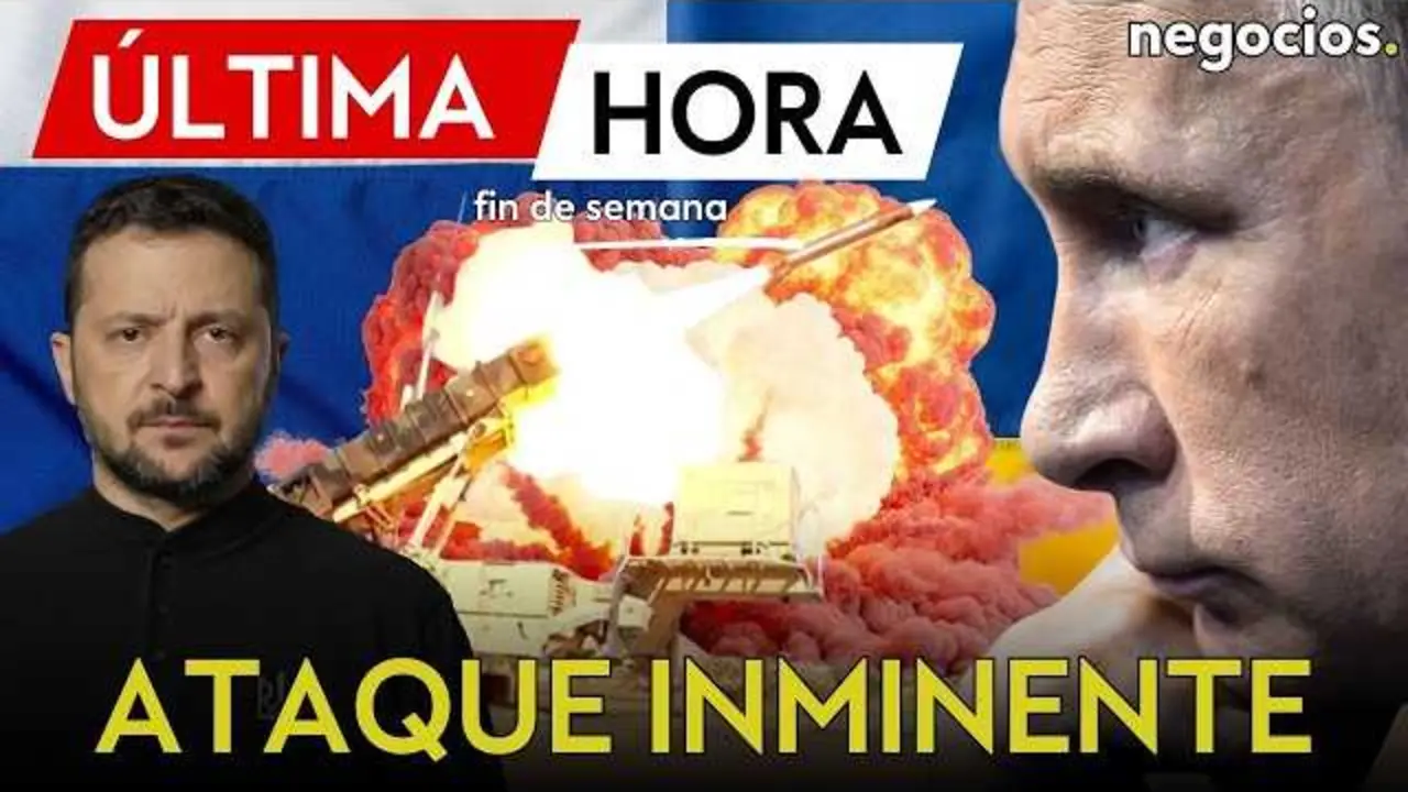 Imagen en miniatura del v&iacute;deo donde se muestra el logo de Negocios TV junto a gr&aacute;ficos que representan un misil hipers&oacute;nico y alertas sobre el conflicto en Ucrania.<br>                        <br>                        <br>                        <br>                      