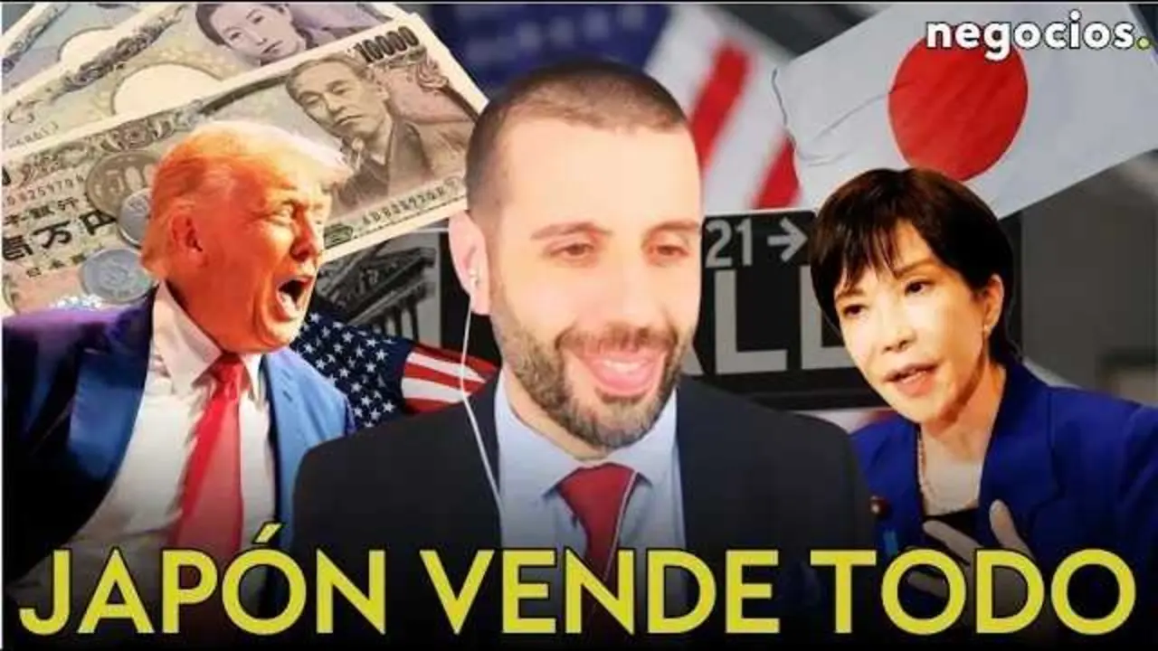 Gr&aacute;fico ilustrativo del colapso del Yen frente al d&oacute;lar estadounidense con fondo de referencias al petr&oacute;leo y mercados financieros.<br>                        <br>                        <br>                        <br>                      