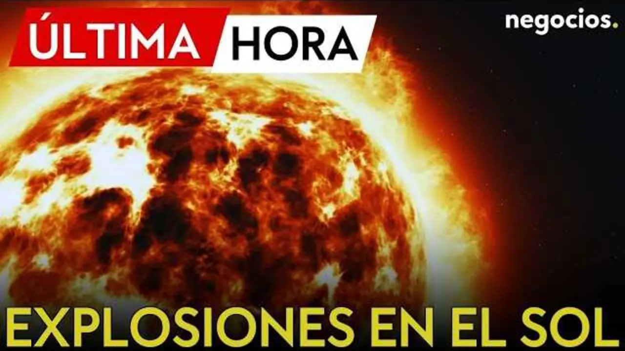 Imagen del v&iacute;deo que muestra la actividad solar monitoreada durante las erupciones masivas de plasma en la cara oculta del Sol.<br>                        <br>                        <br>                        <br>                      