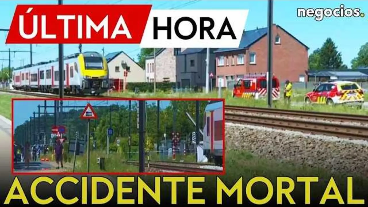 Imagen representativa del tren y el autob&uacute;s escolar implicados en el accidente en Buggenhout, B&eacute;lgica.<br>                        <br>                        <br>                        <br>                      