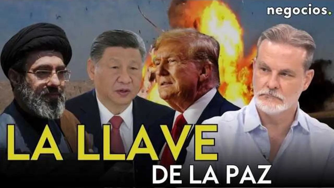 Captura de pantalla del v&iacute;deo de Negocios TV donde Eduardo Irastorza comenta sobre la negociaci&oacute;n entre EE.UU., Ir&aacute;n y el papel de China.<br>                        <br>                        <br>                        <br>                      