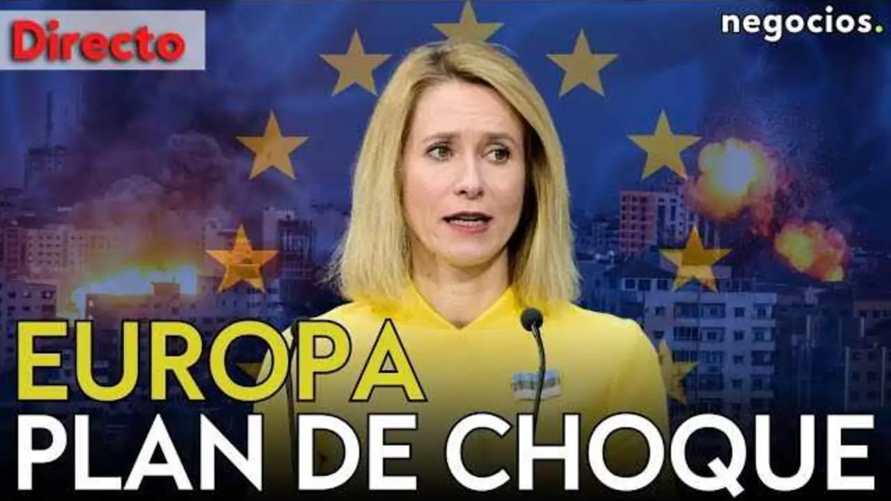 Kaja Kallas durante la rueda de prensa tras la reuni&oacute;n de ministros en Lemesos, Chipre.<br>                        <br>                        <br>                        <br>                      