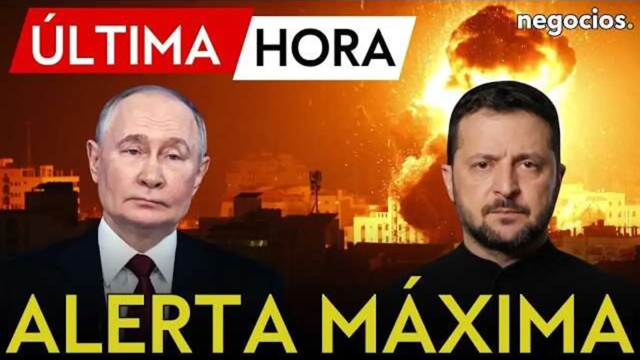 Volod&iacute;mir Zelenski en conferencia de prensa alertando sobre la amenaza de un ataque ruso masivo.<br>                        <br>                        <br>                        <br>                      