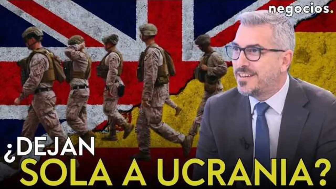 Captura de pantalla del canal Negocios TV mostrando el an&aacute;lisis sobre la fractura interna de la OTAN respecto a Ucrania.<br>                        <br>                        <br>                        <br>                      