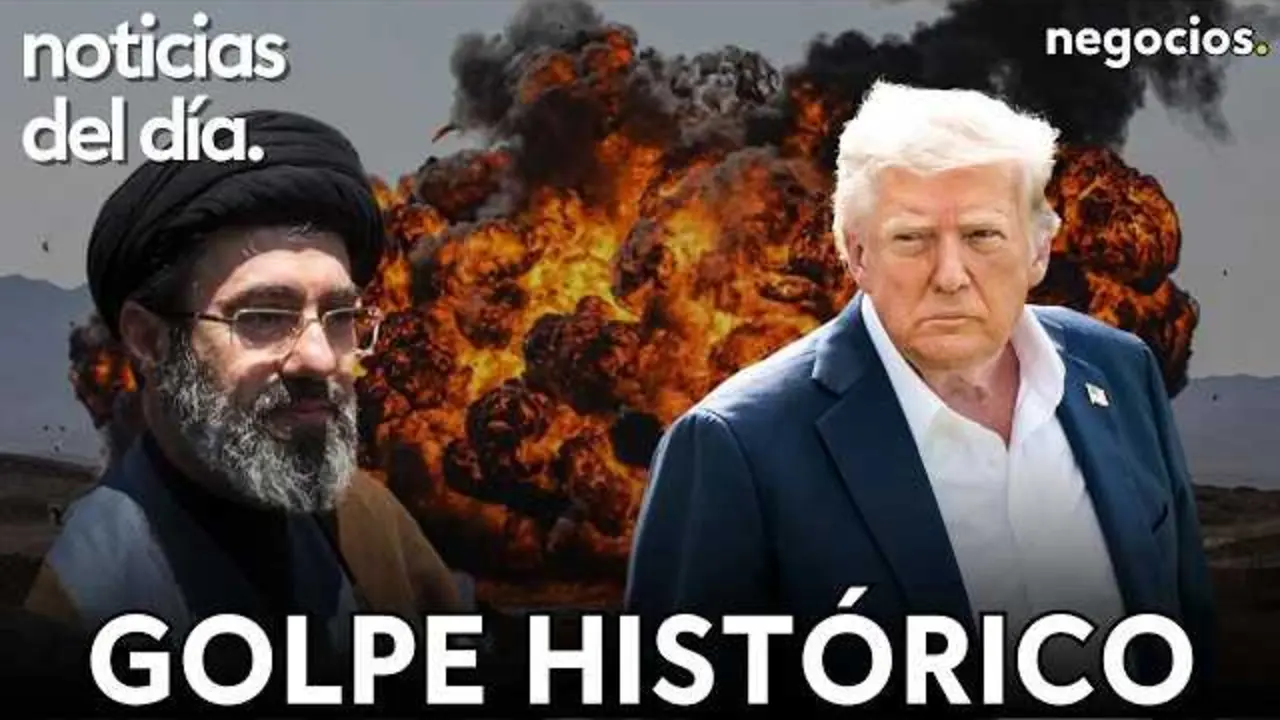 Imagen del v&iacute;deo con el helic&oacute;ptero F-15E derribado y s&iacute;mbolos de tensi&oacute;n geopol&iacute;tica entre Ir&aacute;n, Estados Unidos y Rusia.<br>                        <br>                        <br>                        <br>                      