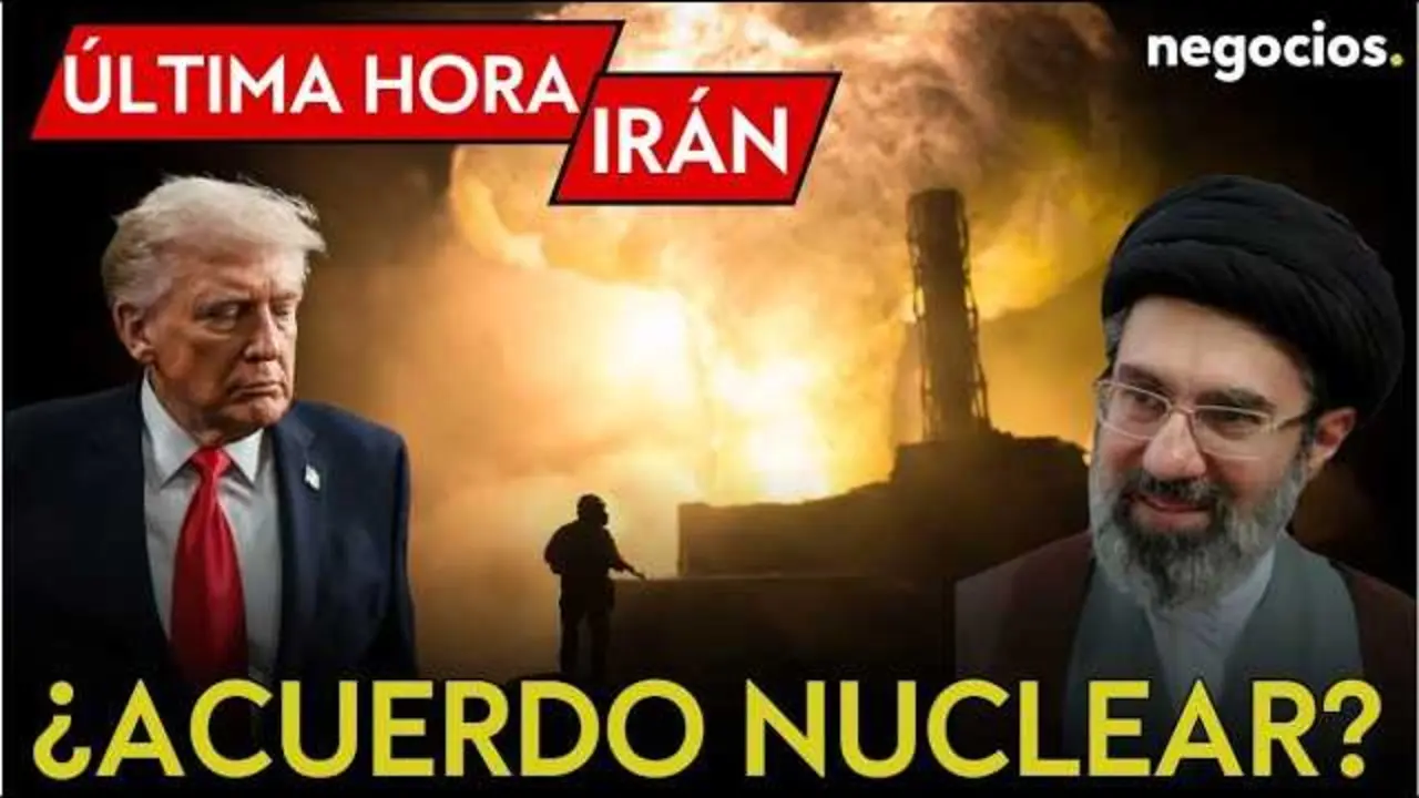 Imagen en miniatura del v&iacute;deo de Negocios TV mostrando la bandera de Ir&aacute;n con un fondo de instalaciones nucleares.<br>                        <br>                        <br>                        <br>                      